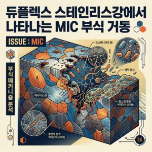 듀플렉스 스테인리스강에서 나타나는 MIC 부식 거동