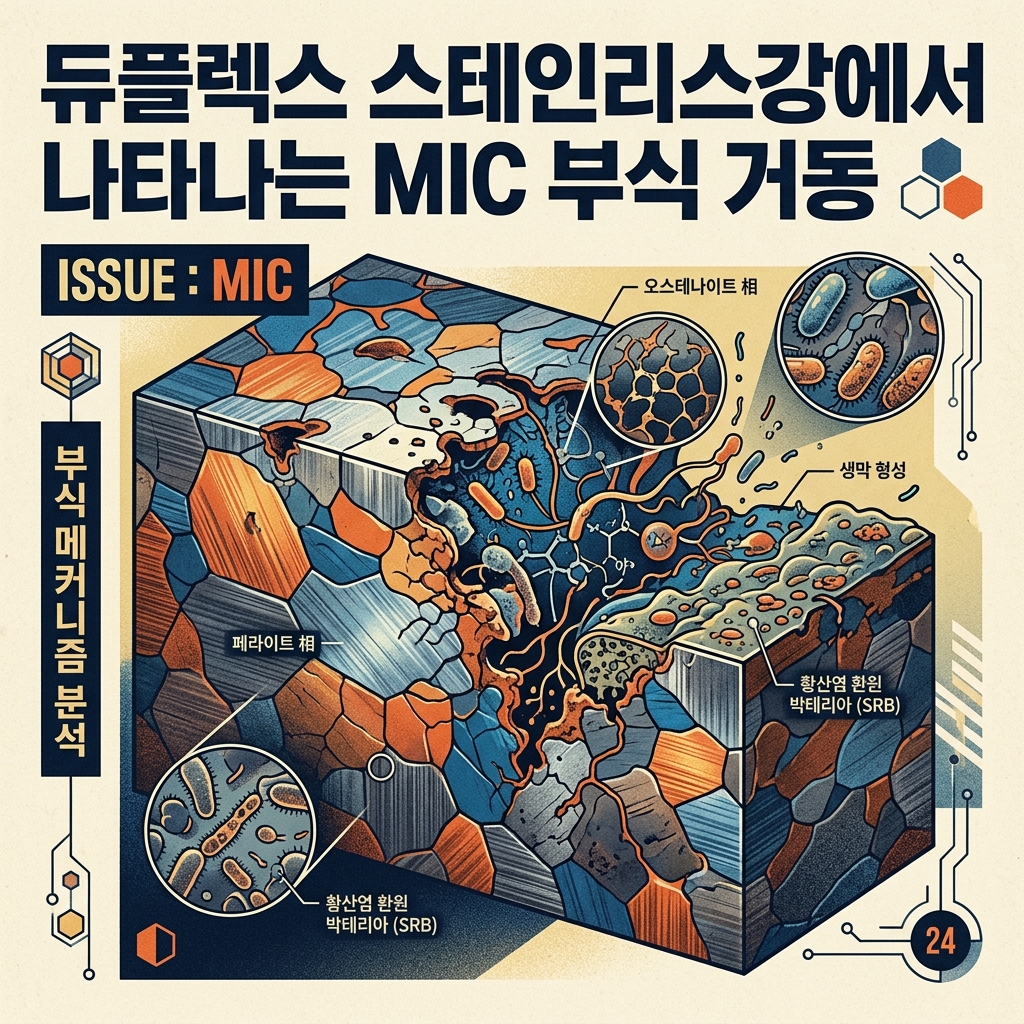 듀플렉스 스테인리스강에서 나타나는 MIC 부식 거동