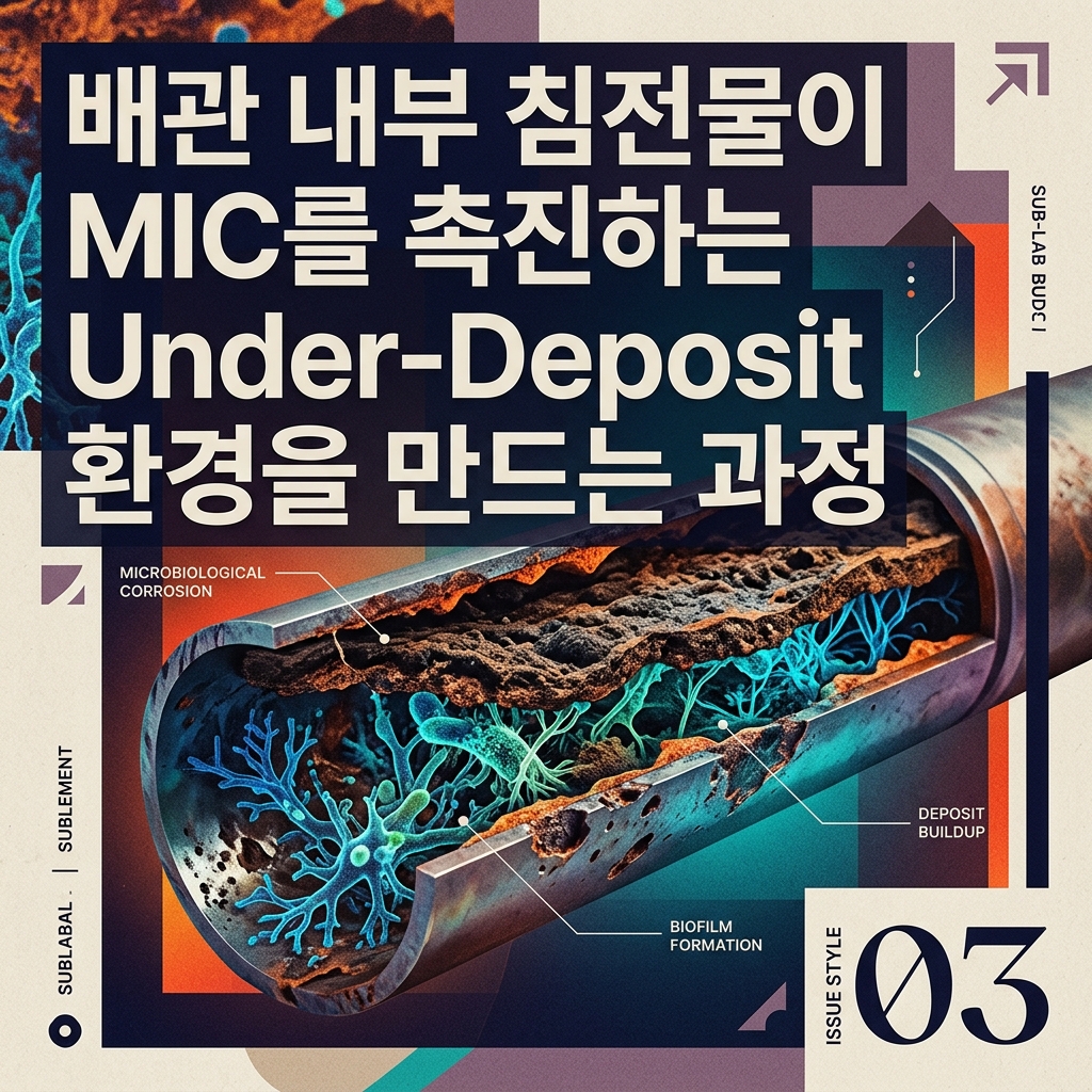 배관 내부 침전물이 MIC를 촉진하는 Under-Deposit 환경을 만드는 과정