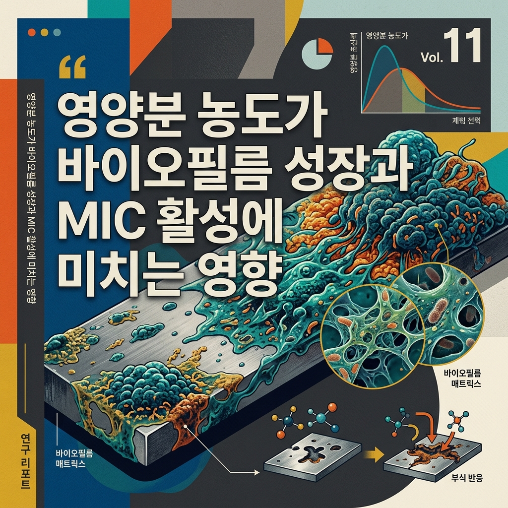영양분 농도가 바이오필름 성장과 MIC 활성에 미치는 영향