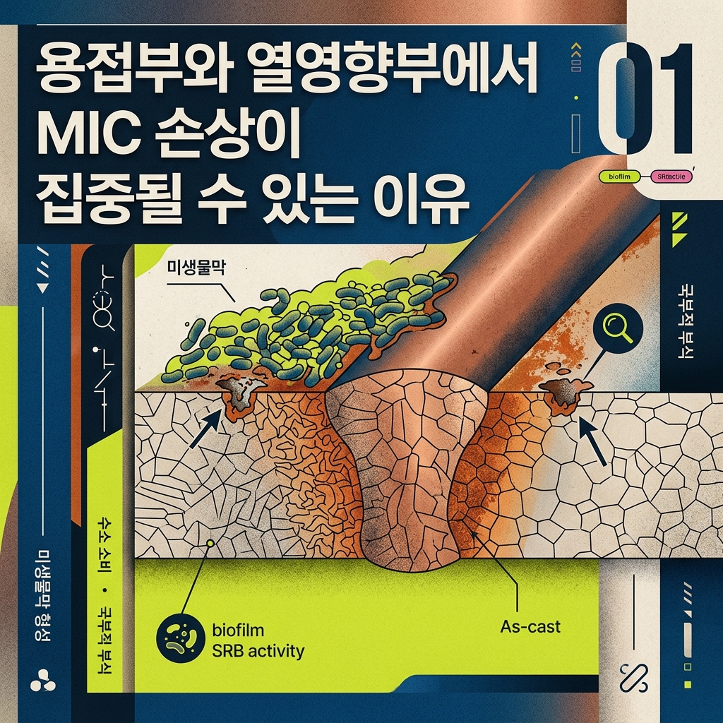 용접부와 열영향부에서 MIC 손상이 집중될 수 있는 이유