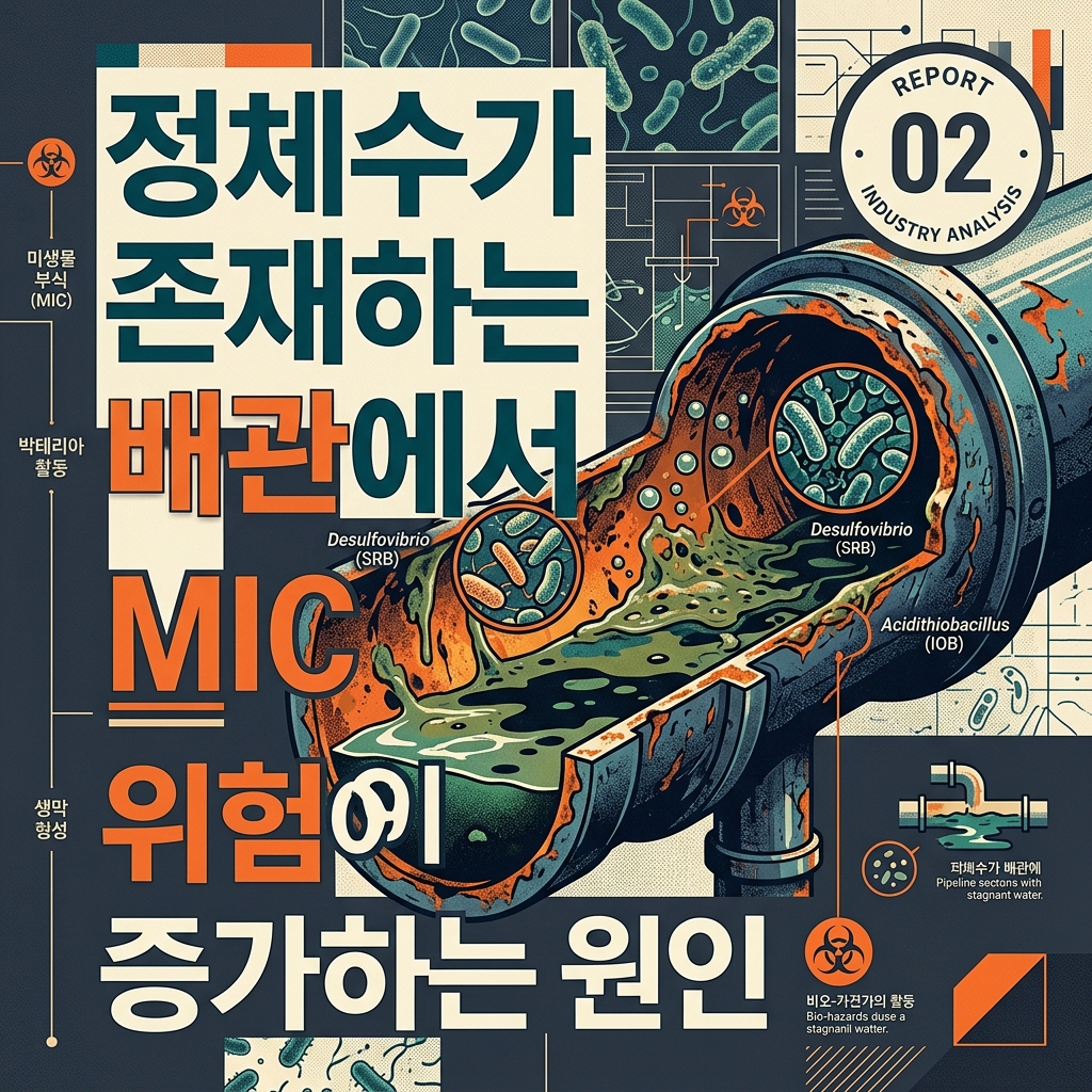 정체수가 존재하는 배관에서 MIC 위험이 증가하는 원인